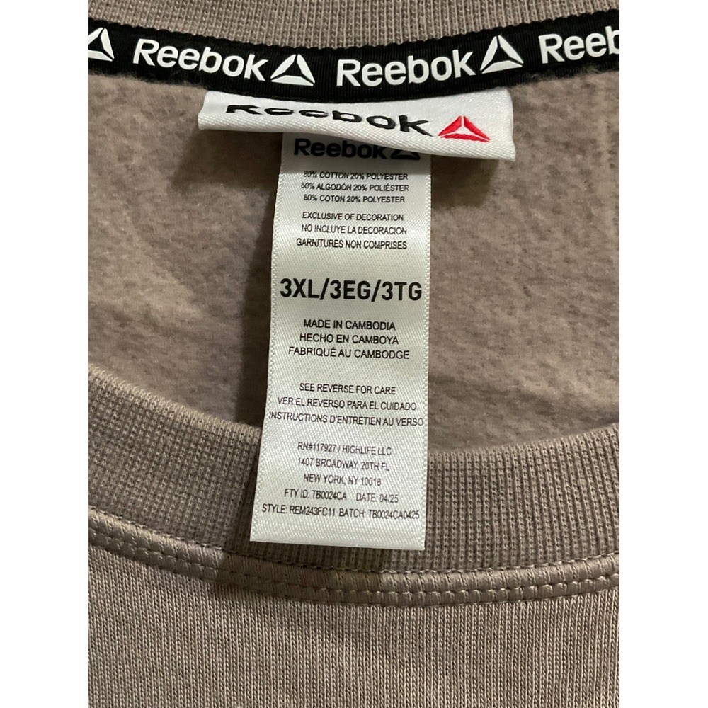 Reebok Men's Game Day Fleece Crewneck Sweatshirt size 3XL - Picture 3 of 7